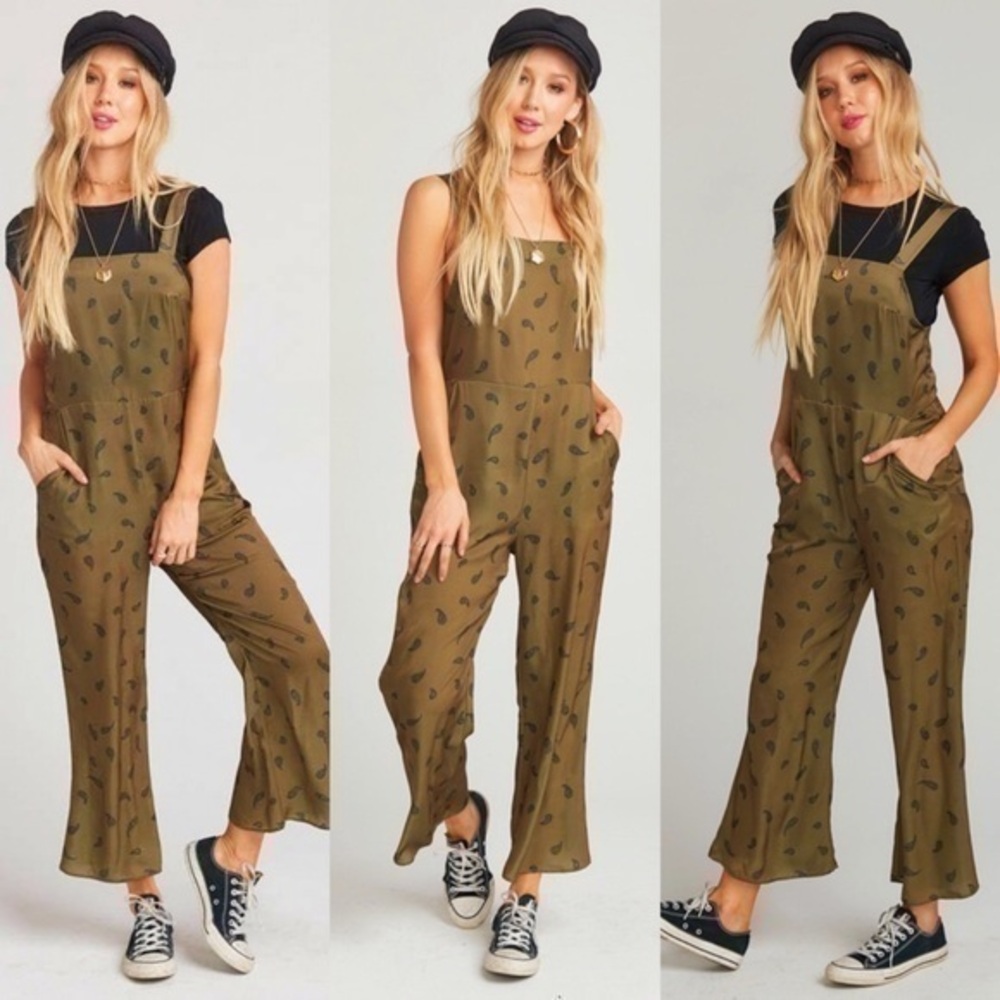 Show Me Your MuMu Olive Green Paisley Jumpsuit